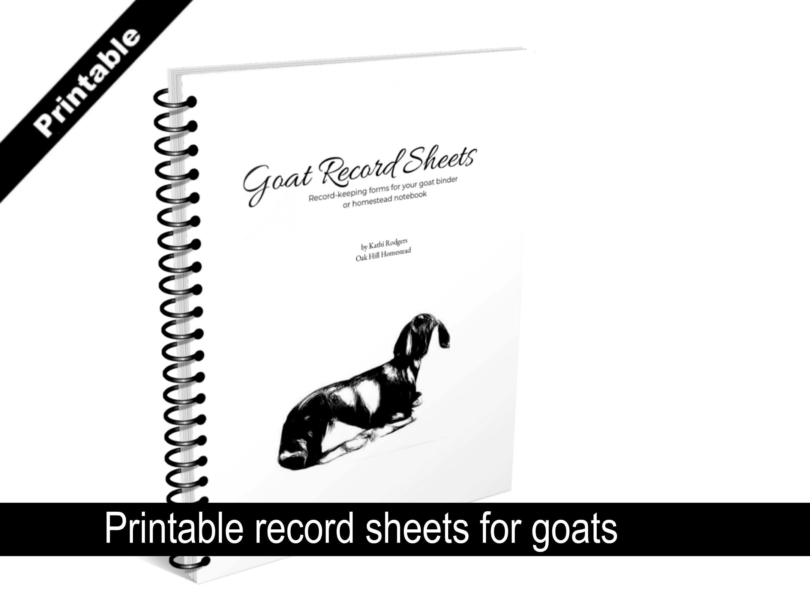 Printable Goat Record Sheets - Etsy