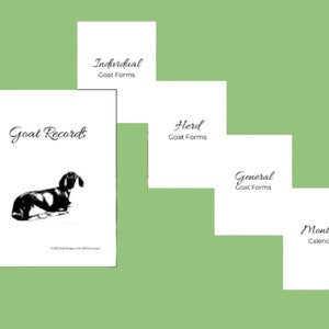 Printable Goat Record Sheets - Etsy
