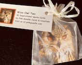 Words of Wisdom Owl Themed Inspirational Quotes & Daily Affirmations - 30 cards per set