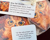 Set of 30 - Powerful Daily Wisdom Owl Themed Quote Cards