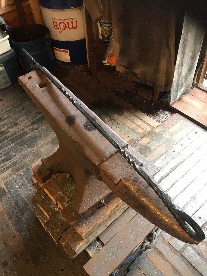 110cm long fire poker blacksmith Etsy