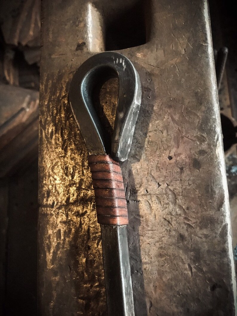 Fire Pit Blacksmith Made Fire Poker With Hook Etsy UK