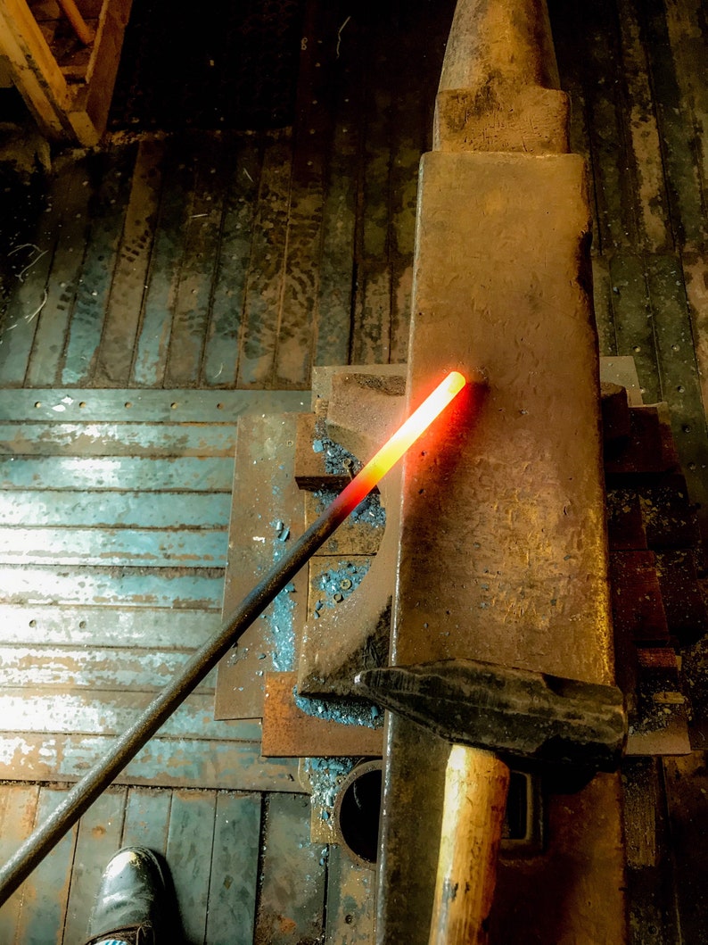 Extra Long Fire Poker Blacksmith Made Fire Pit Etsy