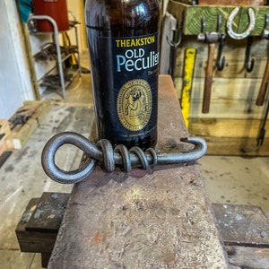 Bottle opener blacksmith made with hook