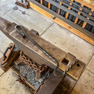Hand Forged Fire Rake – Solid Steel Fireplace Tool, Made in England