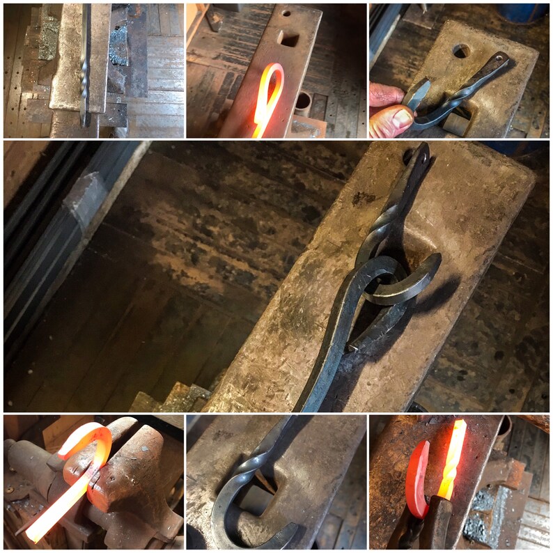 Blacksmith Fire Poker and Hook Handmade Etsy UK