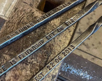 Fire Poker Hand Forged – Personalised Fireplace Tool Iron