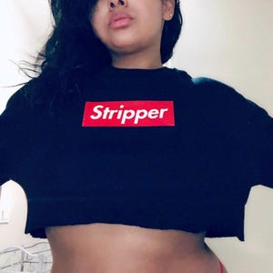 Women’s Custom Stripper Pole Dancewear Crop Top Crewneck Sweatshirt