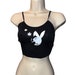 Stoner Chick Strip by Evie Playboy Bunny Smoking Joint Tank top Black White Cami Stripper dance wear Crop Top 