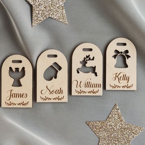 Personalised Gift Tags, Wooden Christmas Tags, Personalized Christmas Gift Tags, Wood Gift Tags