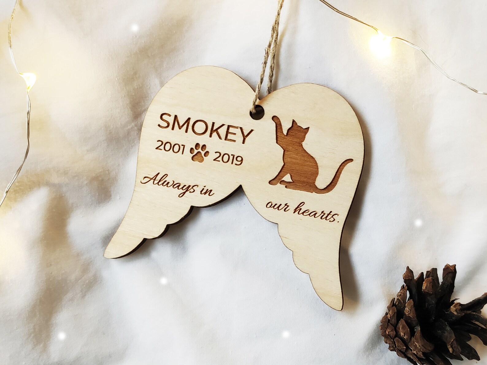 Pet Memorial Ornament, Dog Sympathy Gift, Cat Memory Ornament, Pet ...