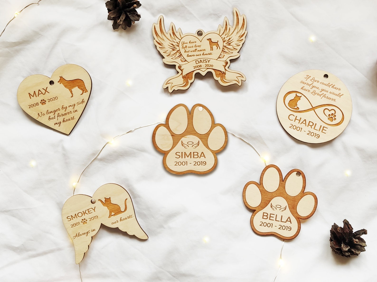 Pet Memorial Ornament, Dog Sympathy Gift, Cat Memory Ornament, Pet ...