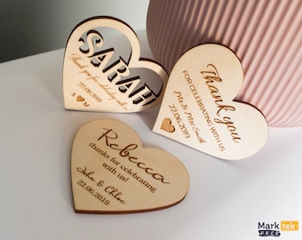 Set of 10 Thank You Wedding Magnets. Wood Wedding Favors, Rustic Thank You Wedding Favors, Wedding Thank You Gift, Wooden Thank You Magnets