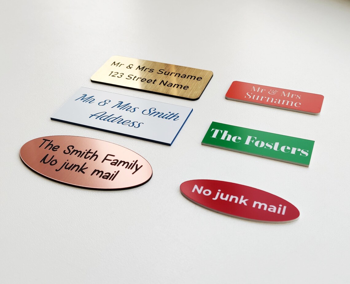 Personalized Name Plate for Mailbox Custom Engraved Name Etsy