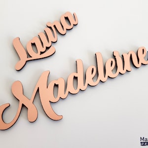 Tarjeta magnetic Table Place de Plástico. Personalizado para cualquier nombre - corte láser. Colores: Plata, Oro, Oro Rosa. Personalizado por Marktek DECO