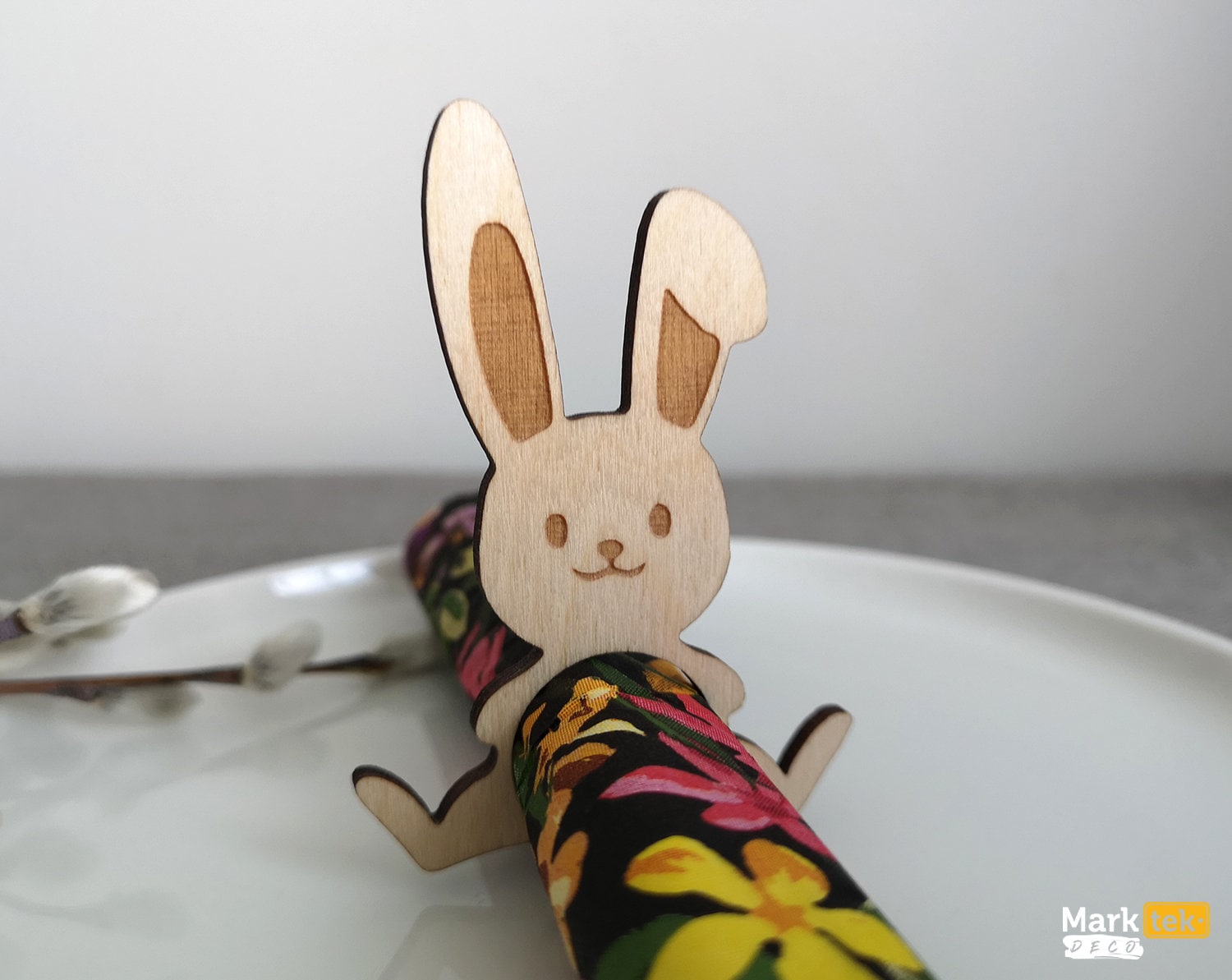 Bunny Napkin Rings - Ensemble de 10 Porte-Serviettes Pâques, Lapin, Adorable Décor Table Pâques en B