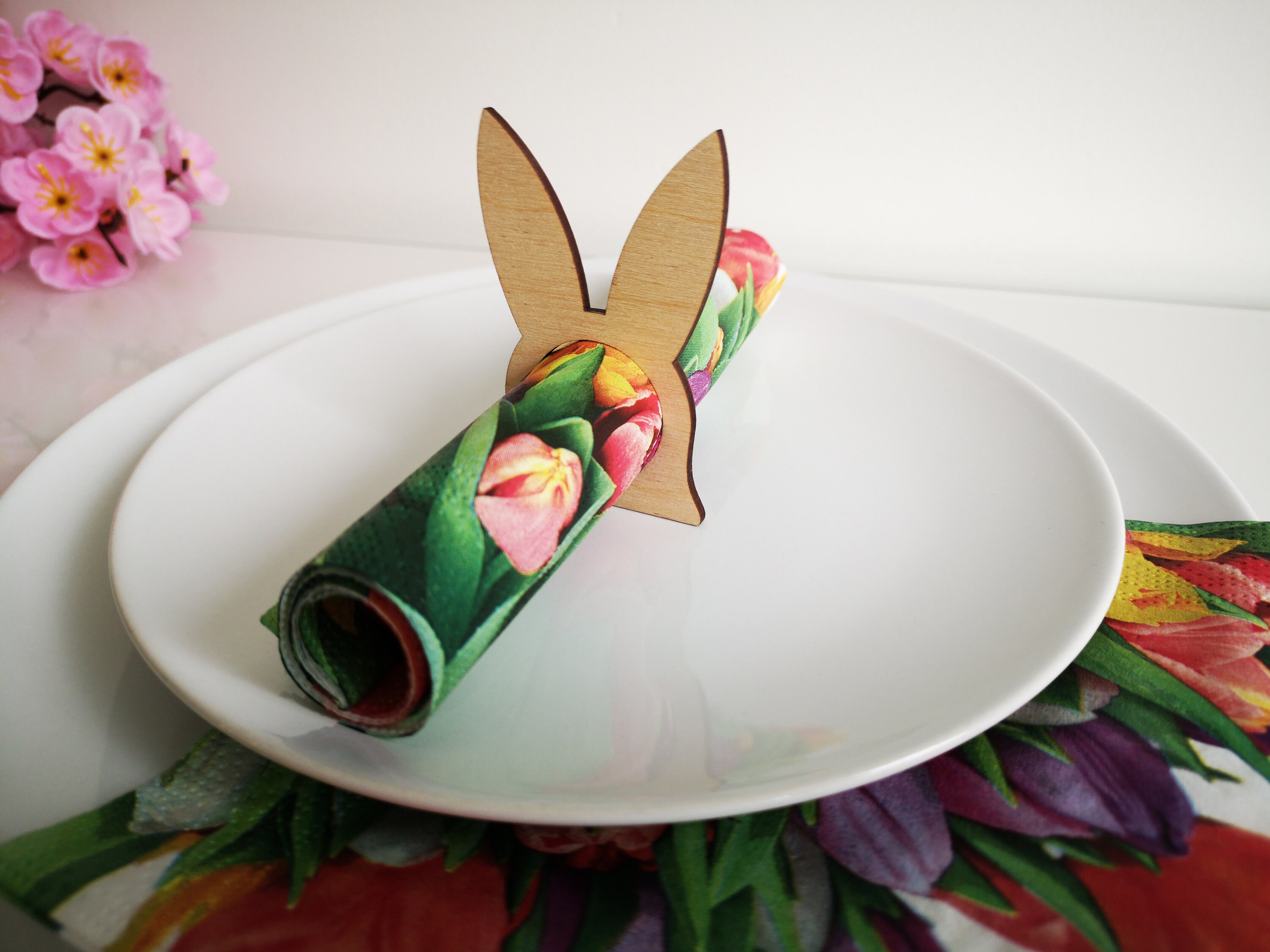 Bunny Napkin Rings Set of 10 Easter Napkin Holders Rabbit Etsy