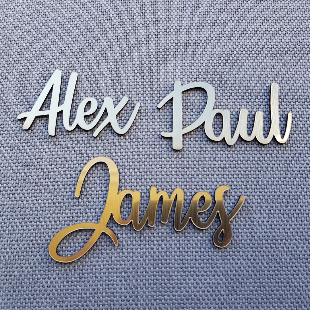 Personalized Plastic Table Place Card, Custom Made for Any Name, Laser