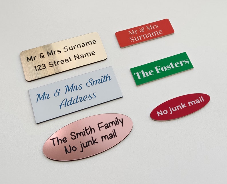 Personalized Name Plate for Mailbox Custom Engraved Name Etsy