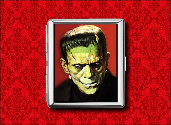 Frankenstein Classic Monster Horror Movie Vintage Metal Wallet Stash  Business Credit Card Cigarette ID Ipod Holder Box Case