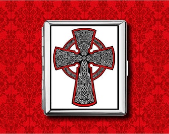 Celtic Cross Irish Ireland Knot Metal Wallet Stash Credit Card Business Card Cigarette ID IPod Case Holder