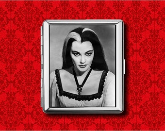 Lelie Munster Vampier Dracula De Munsters Goth Vintage Metalen Portemonnee Stash Zakelijke Creditcard Sigaret ID IPod Houder Box Case