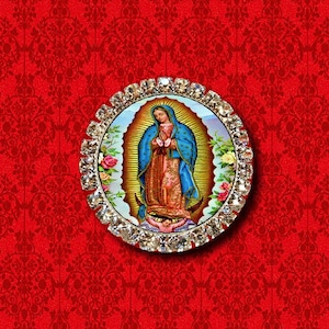 Our Lady Of Guadalupe Virgin Mary Saint Medal Religious Catholic Christian Collar Tie Tack Lapel Pin Brooch