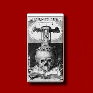 Memento Mori Death Skelett Schädel Goth Sanduhr Engel Teufel Flügel Metall Edelstahl Kreditkarte Bargeld Geldscheinklammer