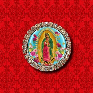 Our Lady Of Guadalupe Virgin Mary Saint Medal Religious Catholic Christian Collar Tie Tack Lapel Pin Brooch