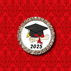 Birrete y toga de graduación de posgrado 2025, diploma de birrete, escuela secundaria, universidad, cuello, corbata, broche de solapa