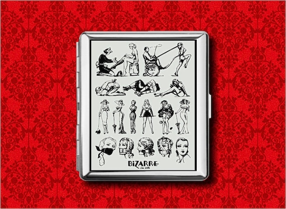 Dominatrix Bondage Fetish Corset Pin up Metal Wallet Stash Business Credit  Card Cigarette ID Ipod Holder Box Case