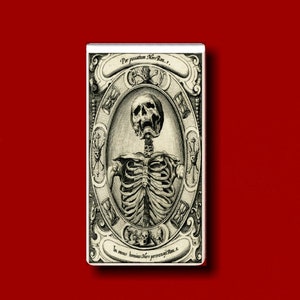 Souvenir Mori Squelette De La Mort Crâne Goth Sablier Ange Ailes De Diable En Métal En Acier Inoxydable Carte De Crédit Pince À Billets