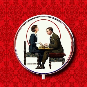 Ouija Brett Lesen Seance Psychic Medium Ring Schmuckstück Stash Medizin Vitamine Gum Tic Tacs Runde Minze Metall Pillendose Fall Halter