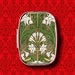 Art Nouveau Jonquil Flower Floral Vintage Ring Trinket Stash Medicine Vitamins Gum Tic Tacs Mint Metal Pill Box Case Holder
