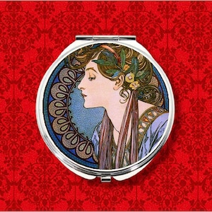Art Nouveau Mirror With Lady - Etsy