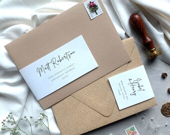 Printable Invitation Address Wrap Wraparound Address Labels ...