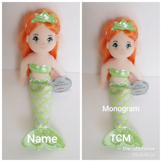 personalized mermaid doll