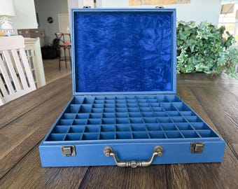 Wooden Essential Oil Storage Box Holds 72 Bottles  | Handmade Essential Oil Organizer with Velvet Lined Lid