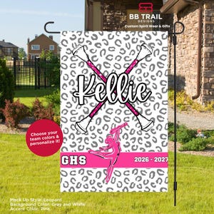 Personalized Twirler Garden Flag Custom Team Name Performer Name Baton Twirler Gift Yard Flag School Spirit Decor