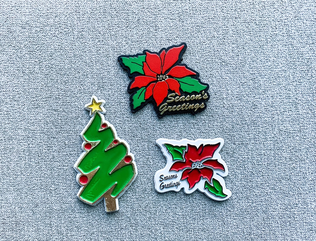 Vintage Set of 3 Holiday Christmas Tree Season's Etsy