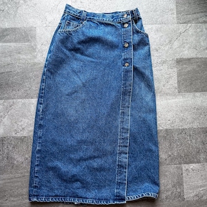Vintage Hunt Club Midi Demin Wrap Jean Skirt Size 8