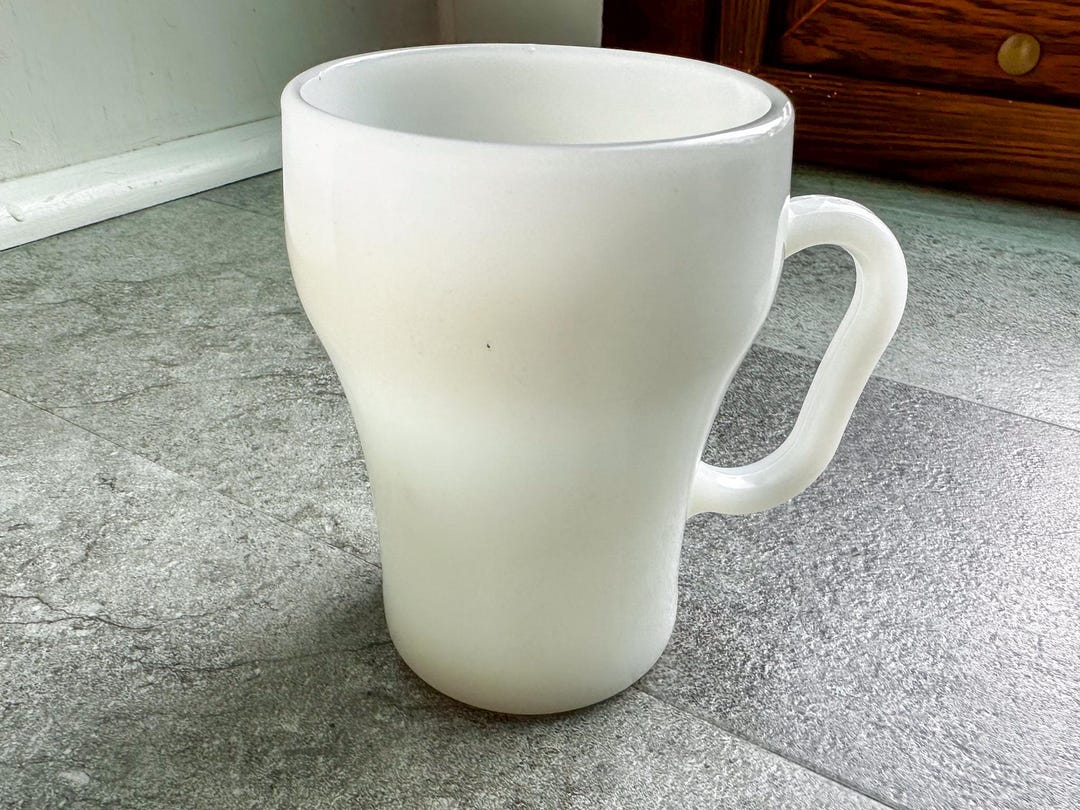 Vintage Anchor Hocking Fire King Soda Style White Milk Glass