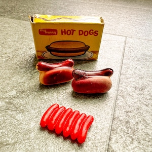 Vintage My Merry Hot Dogs Dollhouse Miniature Hot Dog Food