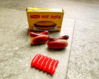 Vintage My Merry Hot Dogs Dollhouse Miniature Hot Dog Food