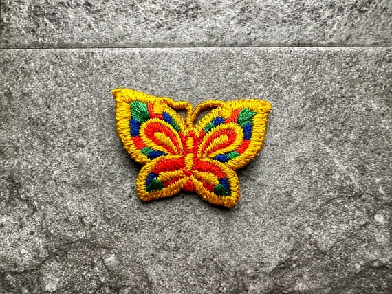 Vintage Yellow Butterfly Sew-on Collectible Patch