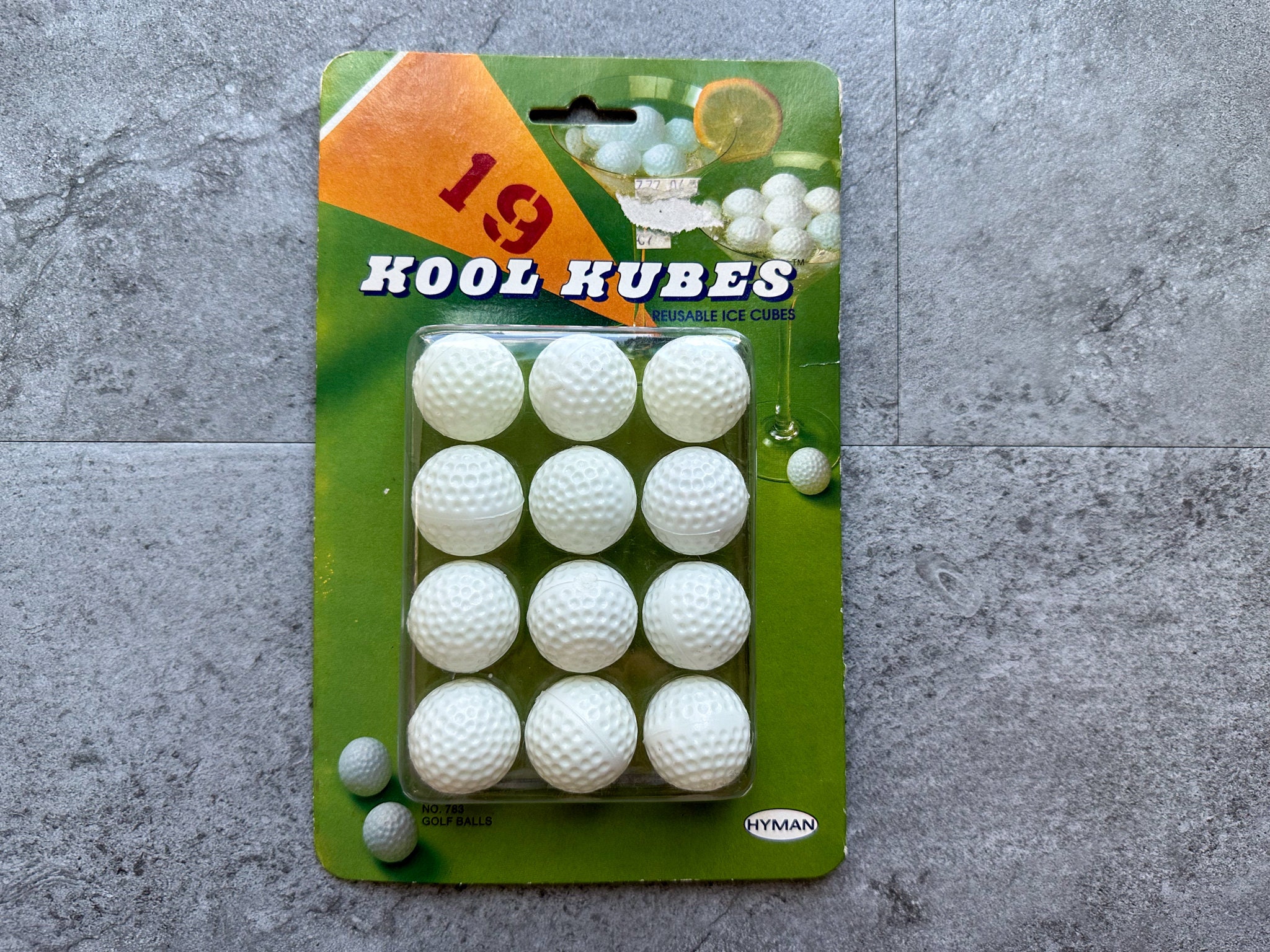 Vintage NOS Set of 12 Kool Kubes Golf Ball Novelty Reusable Ice