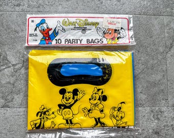 Vintage NOS Carrousel Party Favors Walt Disney Character Party Bags Mickey Minnie Donald Duck