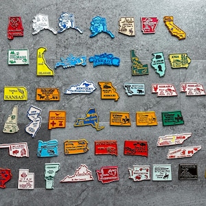 Vintage State Magnets You Choose Your State Collectibles Souvenir Vacation Gift