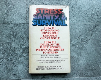 Vintage 1978 Stress, Sanity, and Survival Robert L Woolfolk Paperback Self-Help Chapter Book