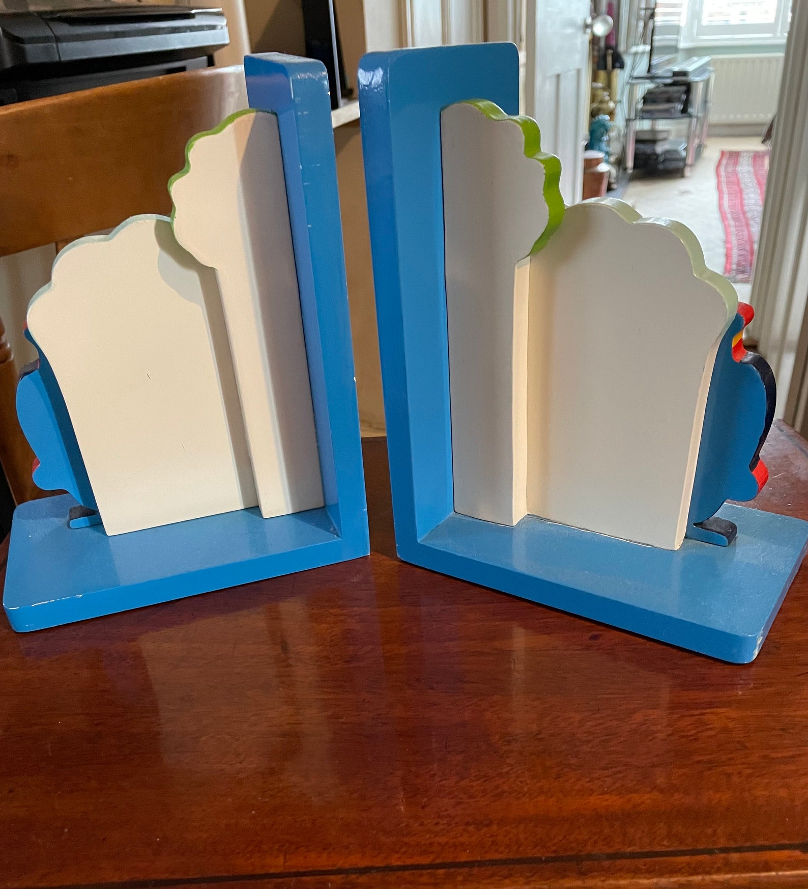 Charming Vintage Wooden Children's Bookends Set of Two Etsy